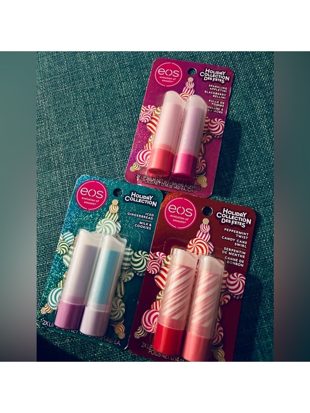 3 x EOS Holiday Collection Lip Balm Bundle 2-Pack NEW